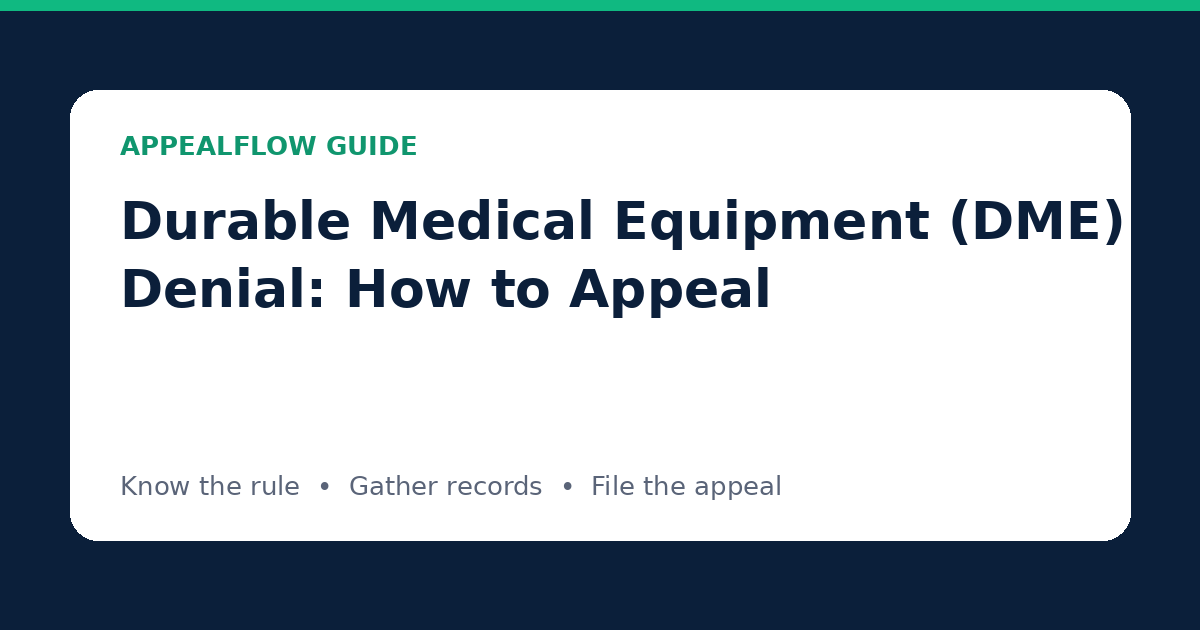 Durable Medical Equipment (DME) Denial: How to Appeal