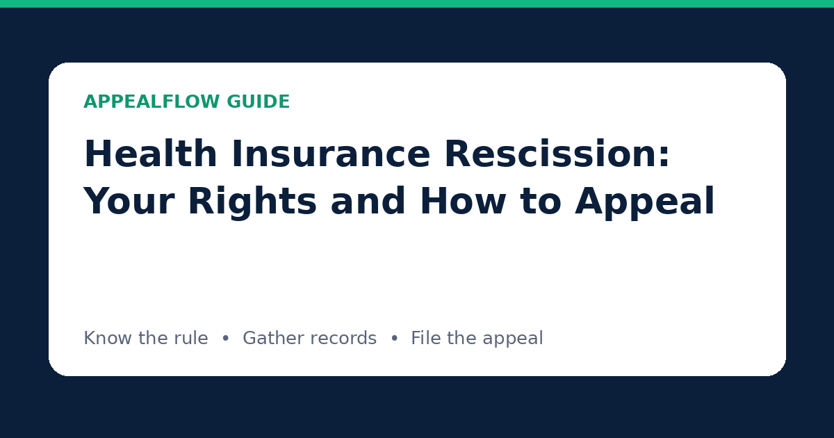 Health Insurance Rescission: Your Rights and How to Appeal