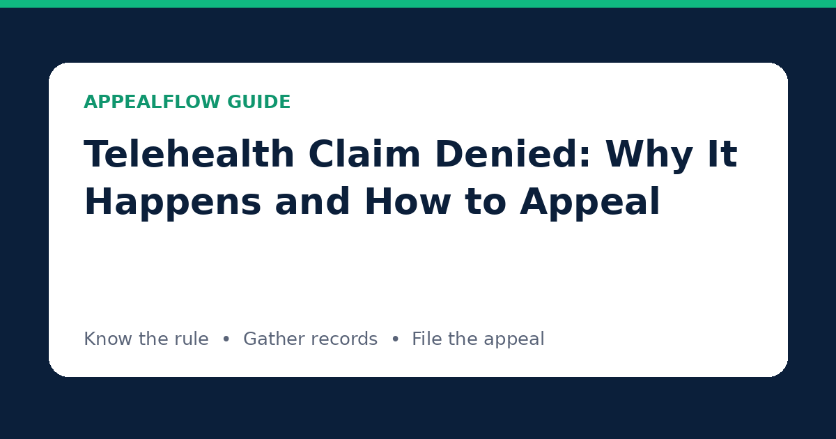 Telehealth Claim Denied: Why It Happens and How to Appeal